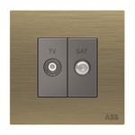 SAT, TV Female 2 Outlet Socket