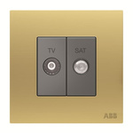 SAT, TV Female 2 Outlet TV Aerial Connector