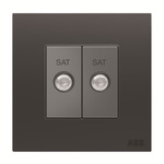 SAT Female 2 Outlet Socket