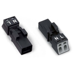 Wago 890 Series Lighting Connector, 2-Pole, Male, 2-Way, Flush Mount, 16A