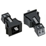Wago 890 Series Lighting Connector, 2-Pole, Female, 2-Way, Snap-In, 16A