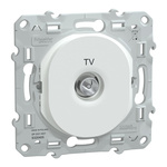 White Male Socket, Flush Mount