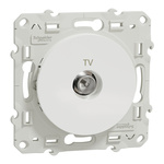 White Male Socket, Flush Mount