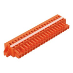 Wago 231 Series Pluggable Connector, 20-Pole, Female, 20-Way, Free Hanging, 16A