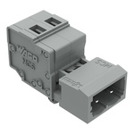 Wago 231 Series Pluggable Connector, 2-Pole, Male, 2-Way, Snap-In, 12A