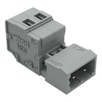 Wago 231 Series Connector, 3-Pole, Male, 3-Way, Feed Through, 15A