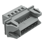 Wago 231 Series Connector, 5-Pole, Male, 5-Way, Snap-In, 12A