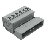 Wago 231 Series Pluggable Connector, 6-Pole, Male, 6-Way, Snap-In, 12A