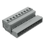 Wago 231 Series Pluggable Connector, 9-Pole, Male, 9-Way, Snap-In, 12A