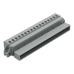 Wago 231 Series Pluggable Connector, 17-Pole, Male, 17-Way, Snap-In, 12A