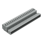 Wago 231 Series Pluggable Connector, 19-Pole, Male, 19-Way, Panel Mount, Snap In Mount, 15A