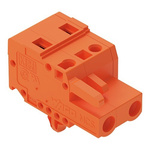 Wago 231 Series Pluggable Connector, 2-Pole, Female, 2-Way, Panel Mount, Snap In Mount, 16A