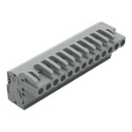 Wago 232 Series Connector, 13-Pole, Female, 13-Way, Snap-In, 14A