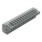 Wago 232 Series Connector, 16-Pole, Female, 16-Way, Snap-In, 14A