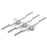 Wago 2061 Series Board-To-Board Link, 3-Pole, Male to Male, 3-Way, Push-In, 9A