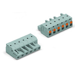 Wago 2231 Series Pluggable Connector, 6-Pole, Female, 6-Way, Push-In, 16A