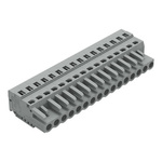 Wago 231 Series Connector, 16-Pole, Female, 16-Way, Snap-In, 16A