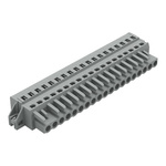 Wago 231 Series Pluggable Connector, 19-Pole, Female, 19-Way, Cable Mount, 16A