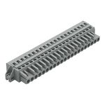 Wago 231 Series Connector, 21-Pole, Female, 21-Way, Feed Through, 16A
