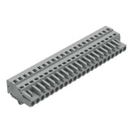Wago 231 Series Connector, 22-Pole, Female, 22-Way, Snap-In, 16A