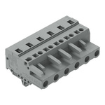 Wago 231 Series Connector, 6-Pole, Female, 6-Way, Snap-In, 15A