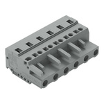 Wago 231 Series Pluggable Connector, 6-Pole, Female, 6-Way, Snap-In, 16A