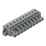 Wago 231 Series Pluggable Connector, 10-Pole, Female, 10-Way, Feed Through, 16A