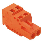 Wago 231 Series Connector, 2-Pole, Female, 2-Way, Snap-In, 16A