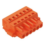 Wago 231 Series Pluggable Connector, 6-Pole, Female, 6-Way, Snap-In, 16A