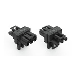 Wago 770 Series Distribution Connector, 3-Pole, Female, Male, Cable Mount, 25A, IP20