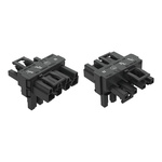 Wago 770 Series Distribution Connector, 4-Pole, Female, Male, Cable Mount, 25A, IP20