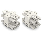 Wago 770 Series Distribution Connector, 3-Pole, Female, Male, Cable Mount, 25A, IP20