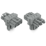 Wago 770 Series Distribution Connector, 3-Pole, Female, Male, Cable Mount, 25A, IP20