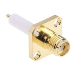 RS PRO, jack Flange Mount SMA Connector, 50Ω, Solder Termination, Straight Body