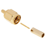 RS PRO, Plug Cable Mount SMA Connector, 50Ω, Crimp Termination, Straight Body