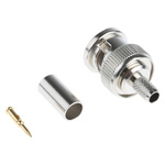 RS PRO, Plug Cable Mount BNC Connector, 50Ω, Crimp Termination, Straight Body