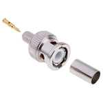 RS PRO, Plug Cable Mount BNC Connector, 75Ω, Crimp Termination, Straight Body