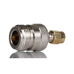 RS PRO Straight 50Ω Coaxial Adapter SMA Plug to N Socket 6GHz