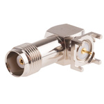 RS PRO, jack PCB Mount TNC Connector, 50Ω, Solder Termination, Right Angle Body