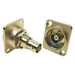 RS PRO, jack Rear Mount BNC Connector, 75Ω, Plug In Termination, Straight Body