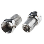 RS PRO, Plug Cable Mount F Connector, Twist On Termination, Straight Body