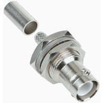 RS PRO, jack Panel Mount BNC Connector, 50Ω, Crimp Termination, Straight Body