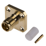 RS PRO, jack Flange Mount SMA Connector, 50Ω, Solder Termination, Straight Body