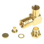 RS PRO, jack Cable Mount SMB Connector, 50Ω, Clamp Termination, Right Angle Body
