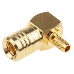 RS PRO, Plug Cable Mount SMB Connector, 50Ω, Crimp Termination, Right Angle Body