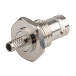 RS PRO, jack Panel Mount BNC Connector, 50Ω, Crimp Termination, Straight Body