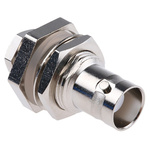 RS PRO, jack Panel Mount BNC Connector, 50Ω, Clamp Termination, Straight Body