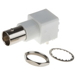 RS PRO, jack PCB Mount BNC Connector, 75Ω, Through Hole Termination, Right Angle Body