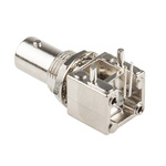 RS PRO, jack PCB Mount BNC Connector, 50Ω, Through Hole Termination, Right Angle Body