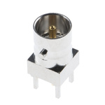 RS PRO, jack PCB Mount BNC Connector, 75Ω, Through Hole Termination, Straight Body